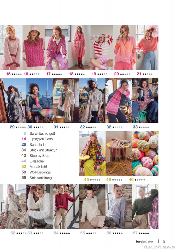 Вязаные модели в журнале «Burda Stricken №1 2025»