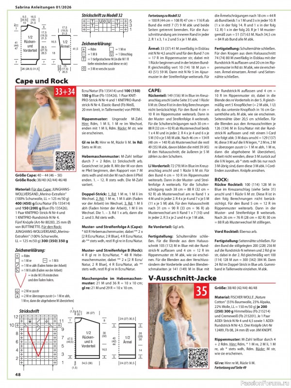 Вязаные модели в журнале «Sabrina №1 2026»