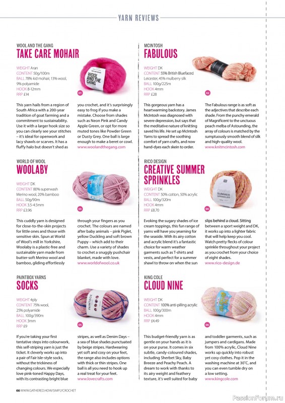 Вязаные проекты крючком в журнале «Simply Crochet №165 2025»