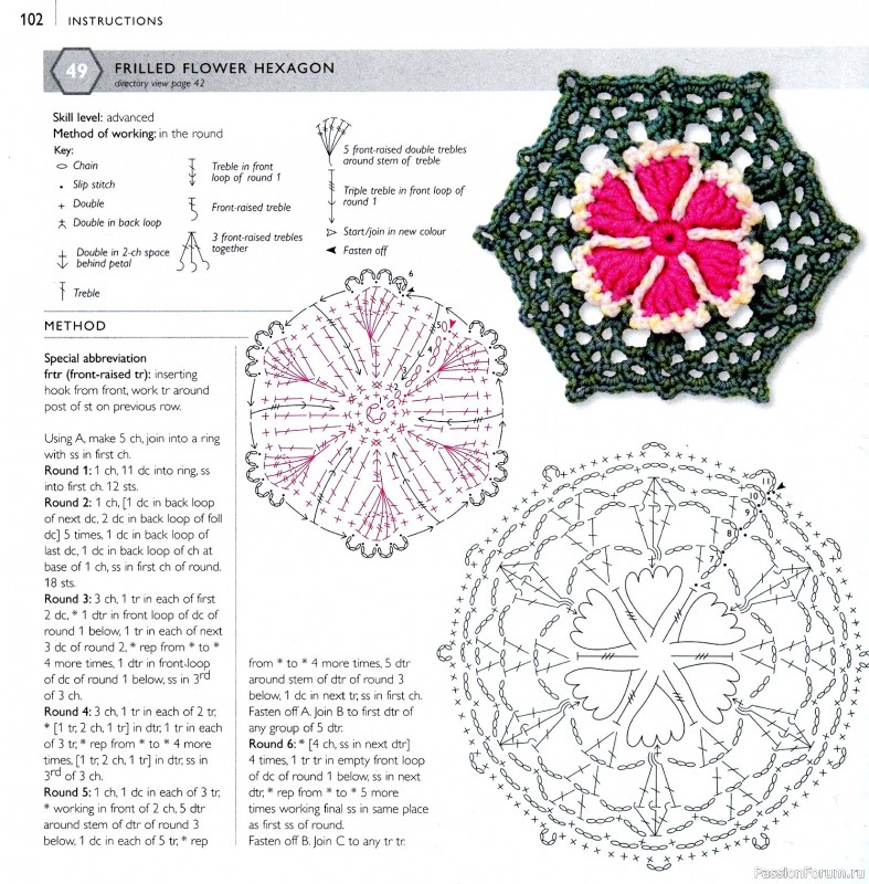 Вязаные проекты в книге «75 Crocheted Floral Blocks». Часть 2.