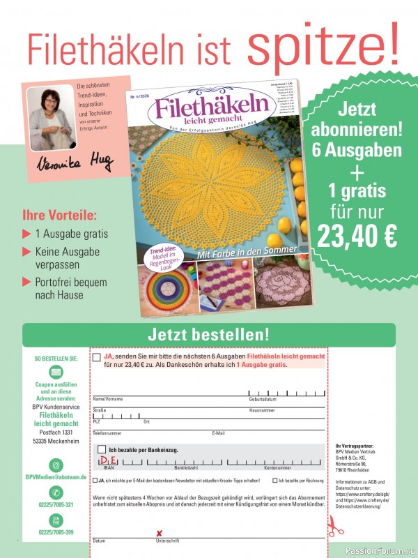 Вязаные проекты в журнале «Filethakeln Leicht Gemacht №4 2026»