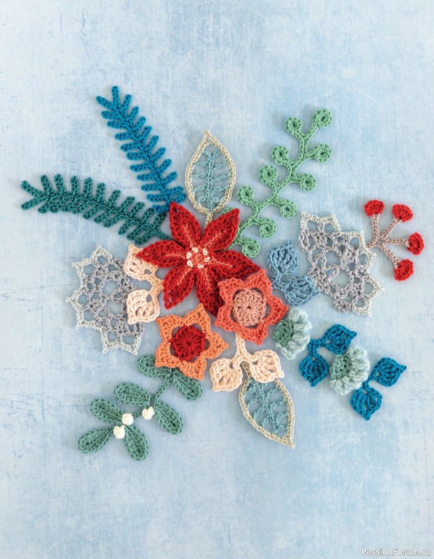 Bязаные проекты в журнале «100 crochet: flowers, plants and petals»