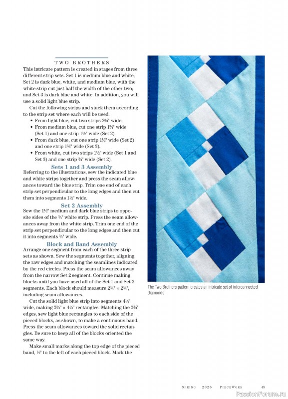 Коллекция проектов для рукодельниц в журнале &laquo;PieceWork - Spring 2025&raquo;