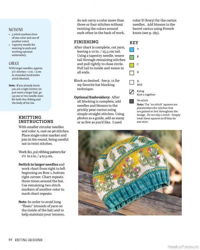 Коллекция шапок в книге «Knitting California»