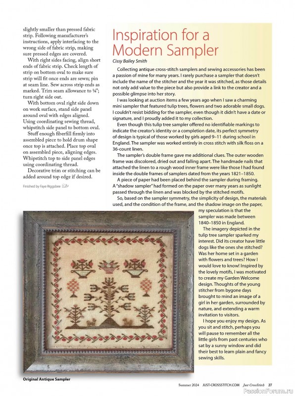Коллекция вышивки в журнале «Just CrossStitch - Summer 2024»