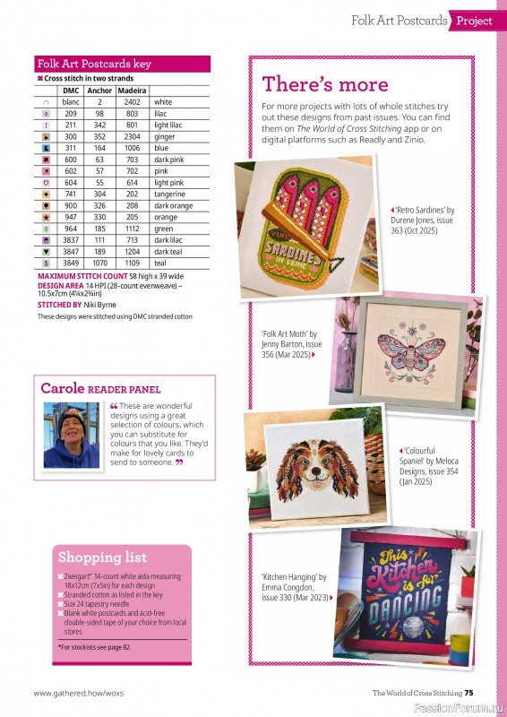 Коллекция вышивки в журнале «The World of Cross Stitching №373 2026»