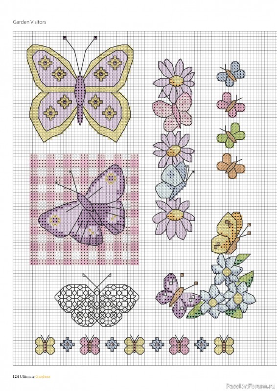 Коллекция вышивки в журнале «Ultimate Cross Stitch Gardens 2026»