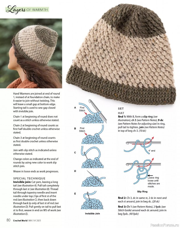 Вязаные проекты крючком в журнале «Crochet World - Winter 2025»