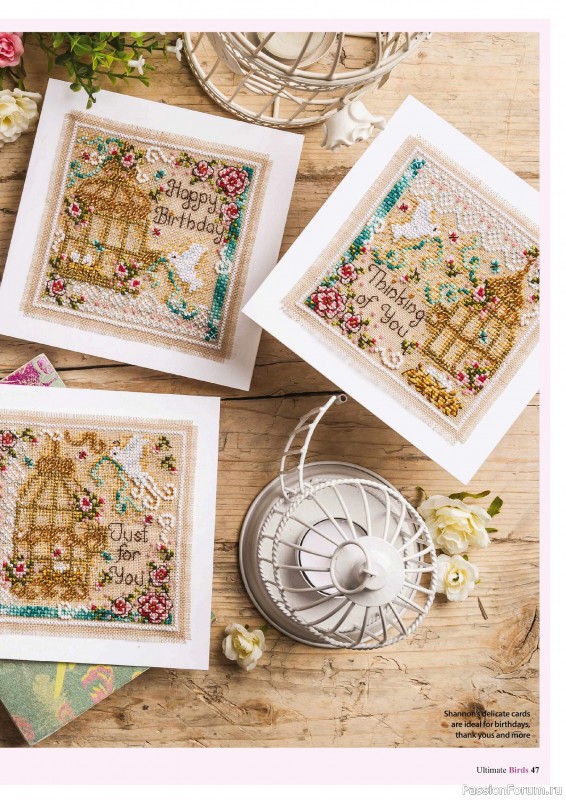 Коллекция вышивки в журнале «Cross Stitch Birds - March 2025»