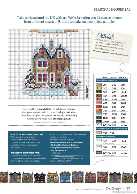 Коллекция вышивки в журнале «CrossStitcher №404 2023»