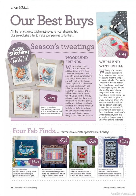 Коллекция вышивки в журнале «The World of Cross Stitching - Special 2023»