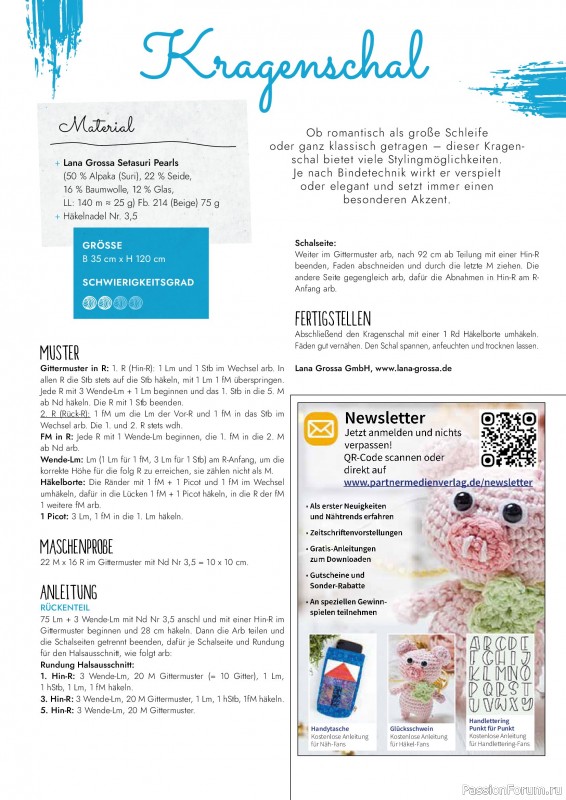 Вязаные проекты крючком в журнале «Mutzen, Schals & Co. №13 2026»