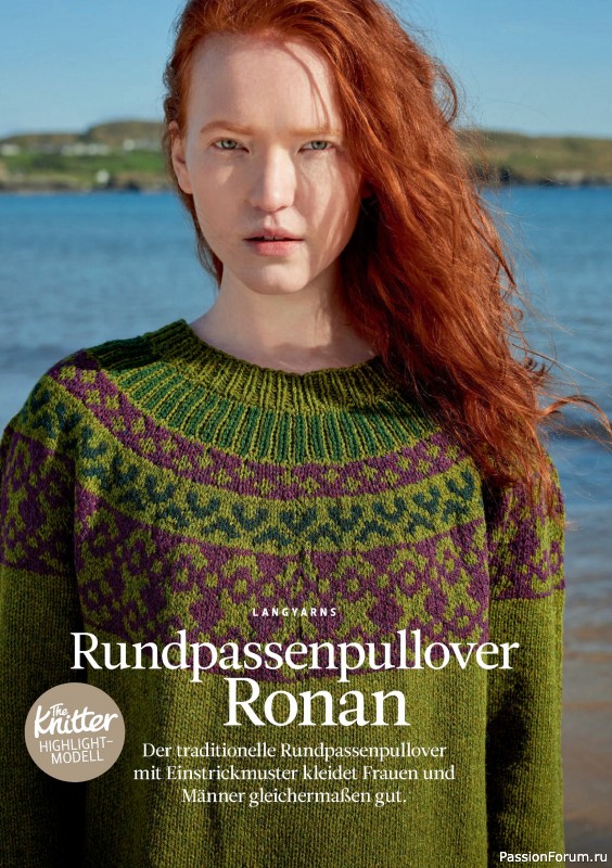 Вязаные проекты спицами в журнале «The Knitter №78 2025 Germany»
