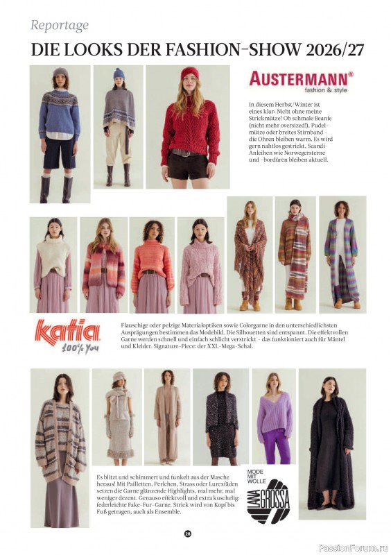 Вязаные проекты спицами в журнале «The Knitter №83 2026 Germany»