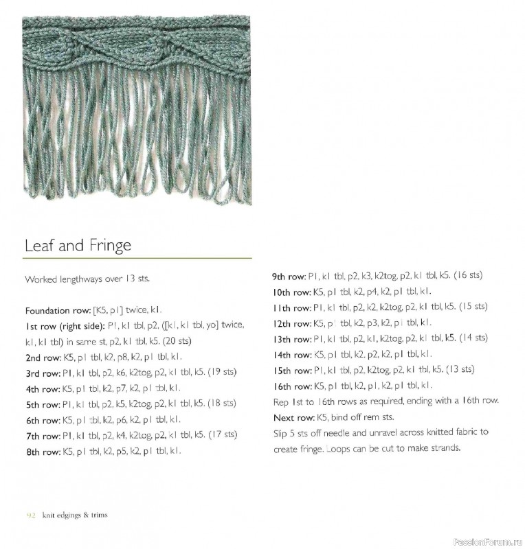 Вязаные проекты в книге &laquo;Knit Edgings & Trims 150 Stitches&raquo;.