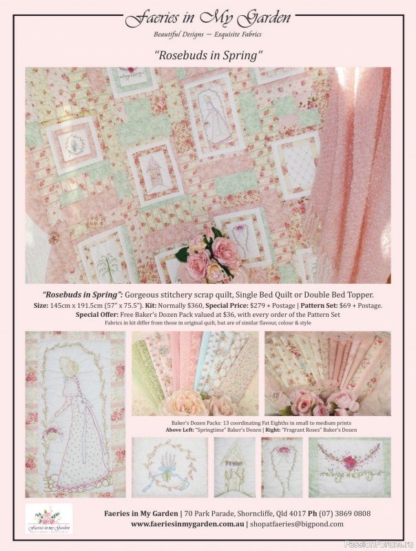 Коллекция проектов для рукодельниц в журнале «Australian Homespun - October-November 2025»