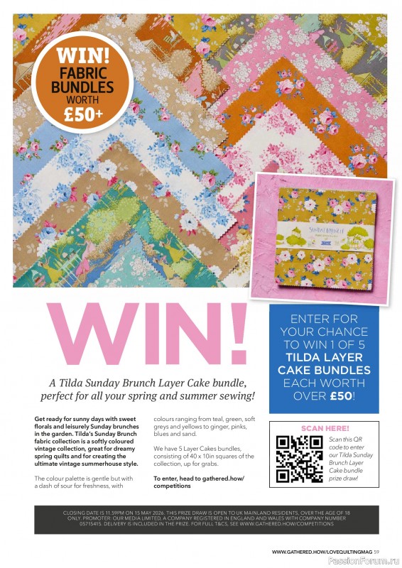 Коллекция проектов для рукодельниц в журнале &laquo;Love Patchwork & Quilting №162 2026&raquo;