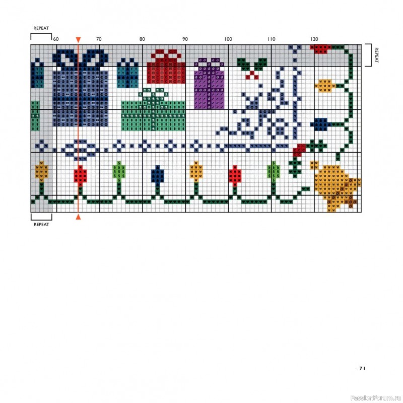 Коллекция вышивки в книге «Cross-Stitch for the Holidays»