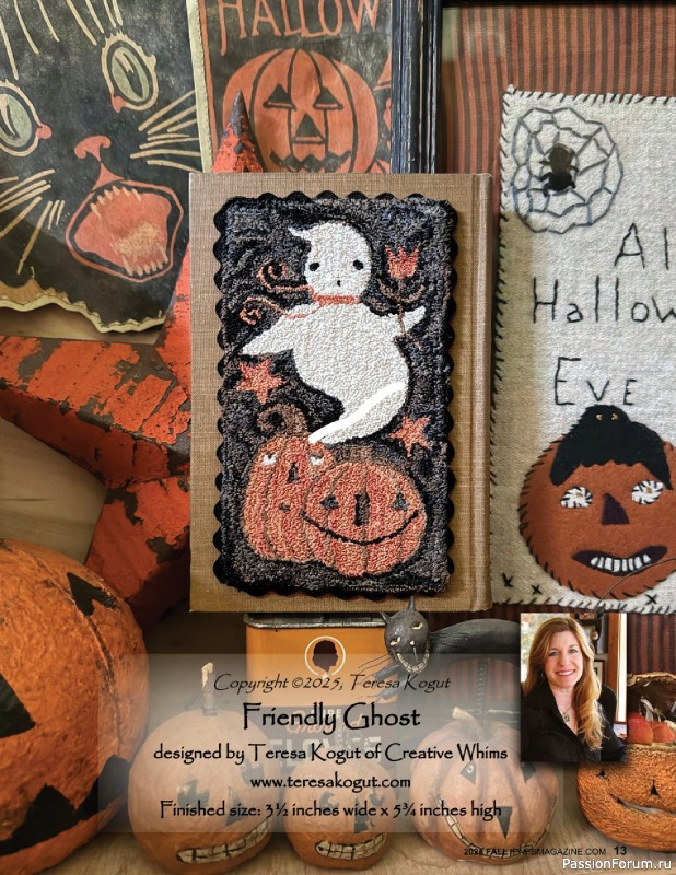 Коллекция вышивки в журнале «Punch Needle & Primitive Stitcher – Fall 2025»