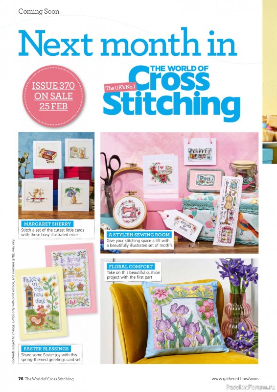 Коллекция вышивки в журнале &laquo;The World of Cross Stitching №369 2026&raquo;