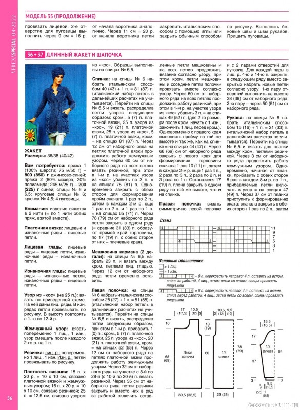 Вязаные модели в журнале «Модное вязание №4 2022»