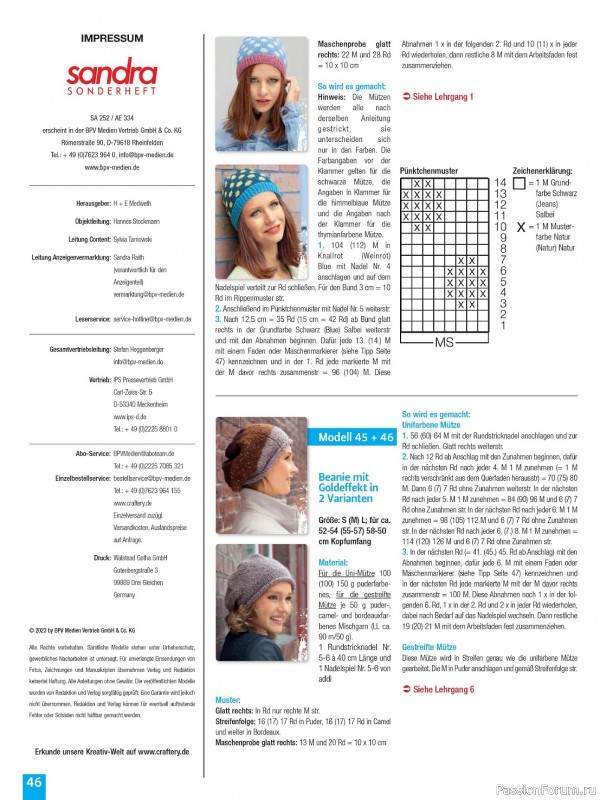 Вязаные модели в журнале «Sandra Sonderheft №252 2023»