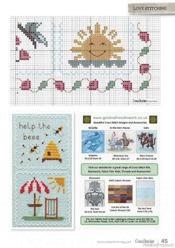 Коллекция вышивки в журнале «CrossStitcher №385 2022»