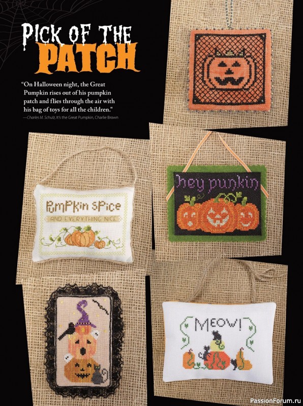 Коллекция вышивки в журнале «Just CrossStitch - Halloween 2022»