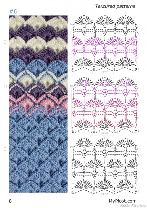 Вязаные проекты в книге «Textured Motifs».