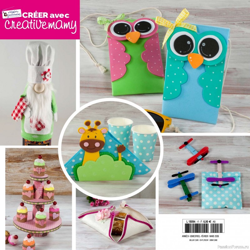 Вязаные проекты в журнале &laquo;Creer avec Creative Mamy - Fevrier-Mars 2026&raquo;