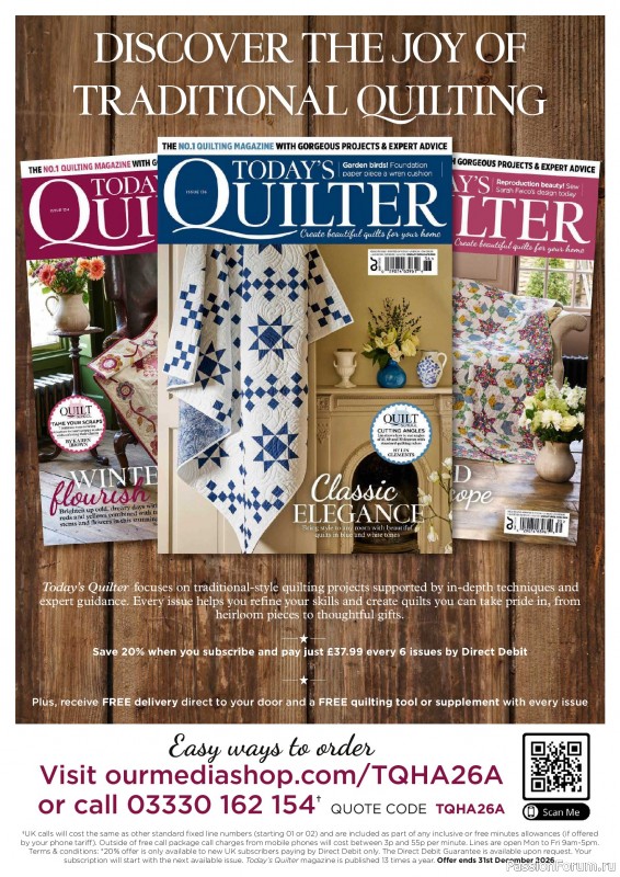 Коллекция проектов для рукодельниц в журнале «Love Patchwork & Quilting №168 2026»
