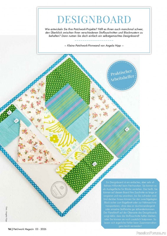 Коллекция проектов для рукодельниц в журнале &laquo;Patchwork das Magazin №3 2026&raquo;