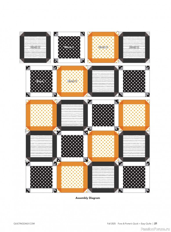 Коллекция проектов для рукодельниц в журнале «Quick+Easy Quilts - Fall 2025»