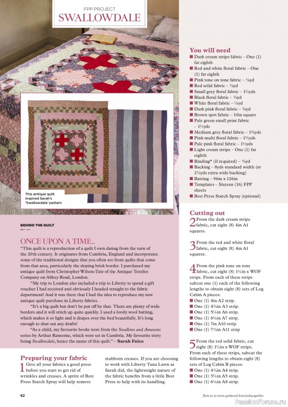 Коллекция проектов для рукодельниц в журнале «Todays Quilter №135 2025»