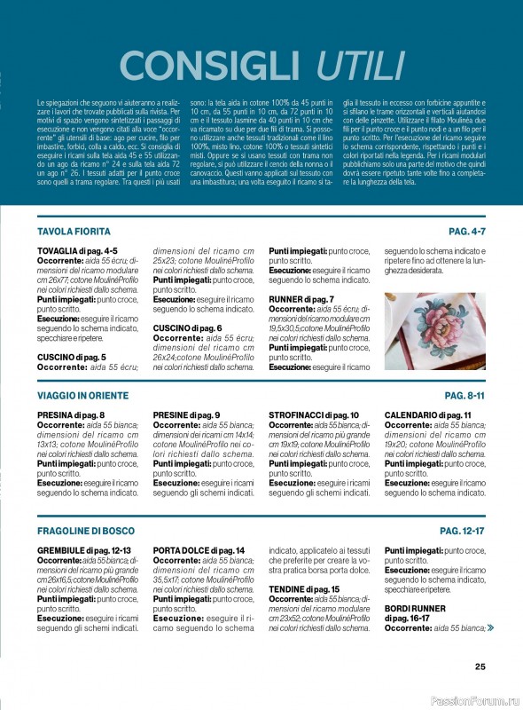 Коллекция вышивки в журнале &laquo;Profilo Punto Croce №12 2026&raquo;