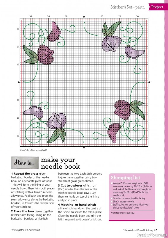 Коллекция вышивки в журнале «The World of Cross Stitching №346 2024»