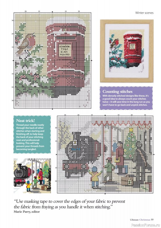 Коллекция вышивки в журнале «Ultimate Crossstitch Christmas №7 2025»