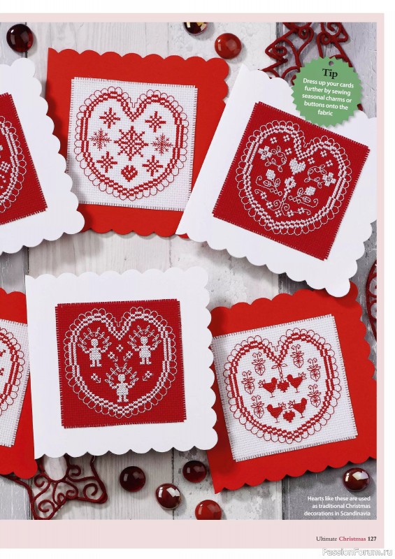 Коллекция вышивки в журнале «Ultimate Crossstitch Christmas №7 2025»