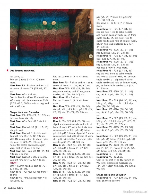 Вязаные модели спицами в журнале «Australian Knitting Vol.18 №2 2026»