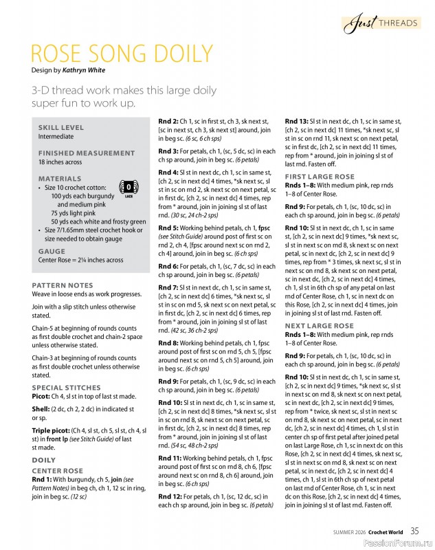 Вязаные проекты крючком в журнале &laquo;Crochet World - Summer 2026&raquo;