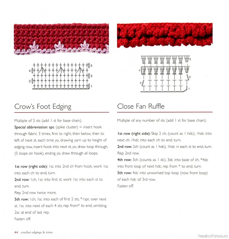 Вязаные проекты в книге &laquo;Crochet Edgings & Trims: 150 Stitches&raquo;.