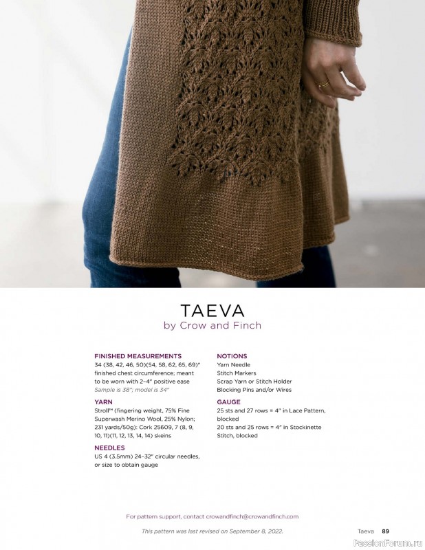 Коллекция кружевных моделей в книге «Knit Lace Patterns»