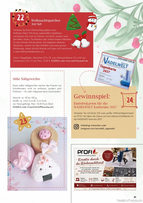 Коллекция проектов для рукодельниц в журнале «Nähen & Patchwork №6 2026»
