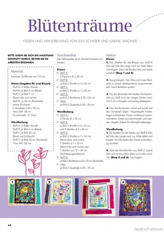 Коллекция проектов для рукодельниц в журнале «Patchwork & Nähen №2 2026»