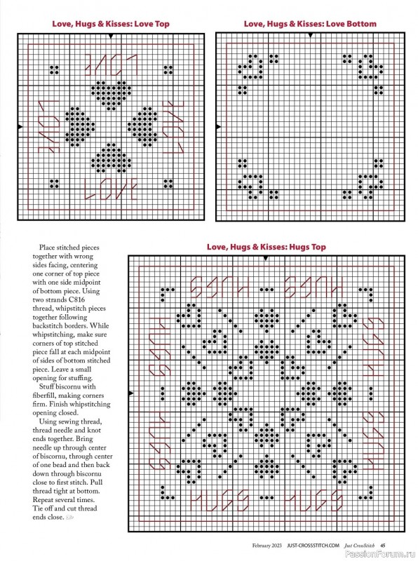 Коллекция вышивки в журнале «Just CrossStitch - February 2023»