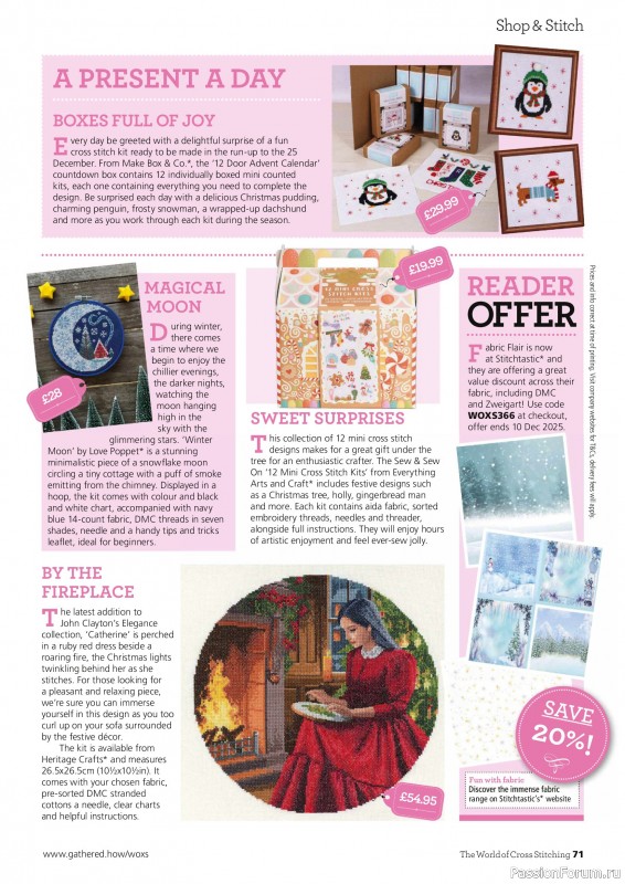 Коллекция вышивки в журнале «The World of Cross Stitching Special №366 2025»