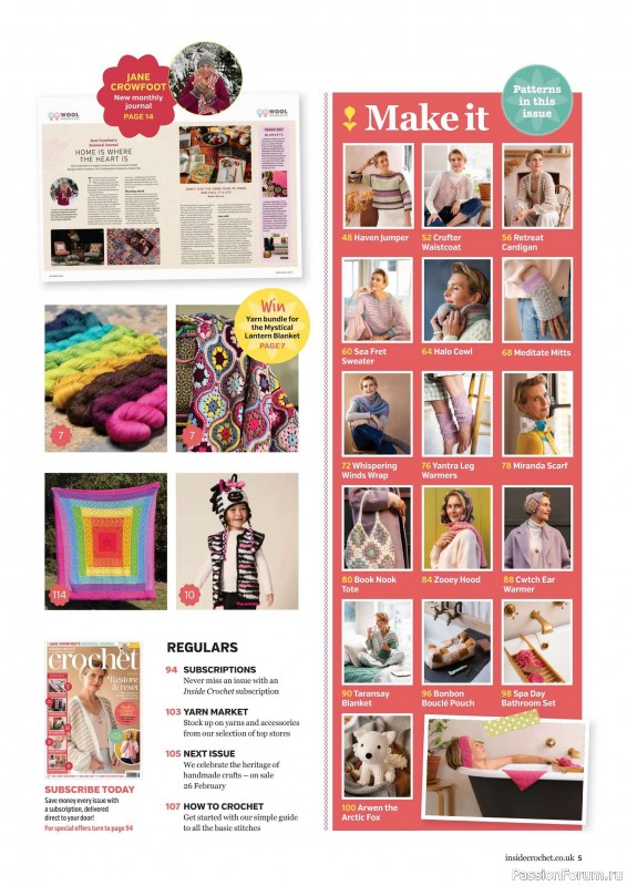 Вязаные проекты крючком в журнале &laquo;Inside Crochet №186 2026&raquo;