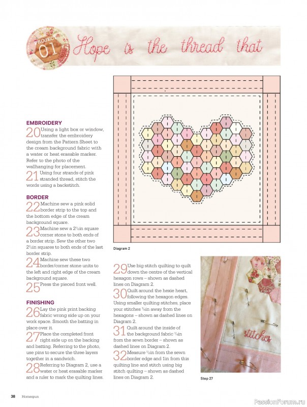 Коллекция проектов для рукодельниц в журнале «Australian Homespun №228 2025»