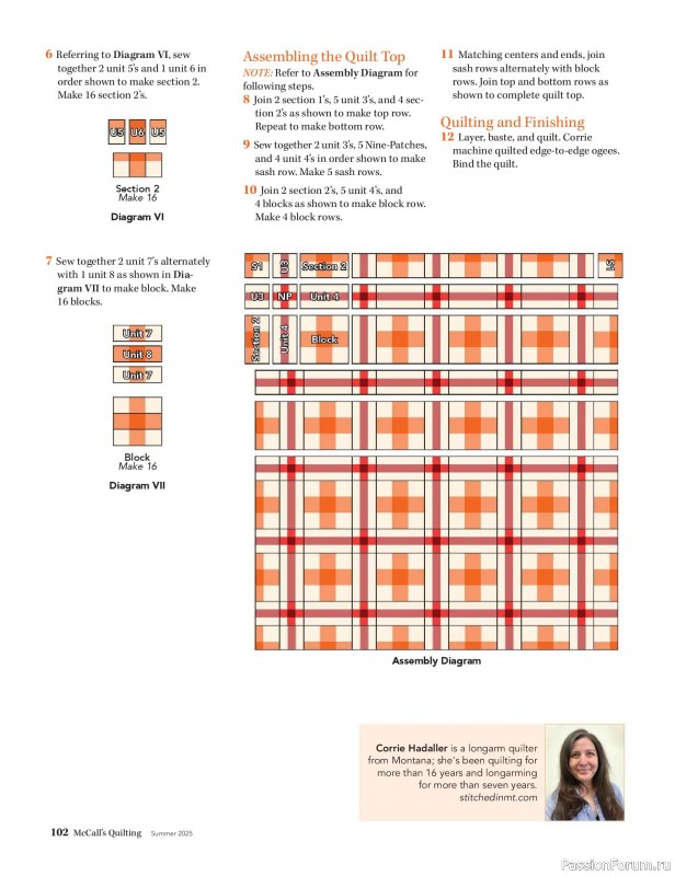 Коллекция проектов для рукодельниц в журнале «McCalls Quilting - Spring 2025»
