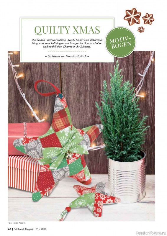 Коллекция проектов для рукодельниц в журнале «Patchwork das Magazin №1 2026»